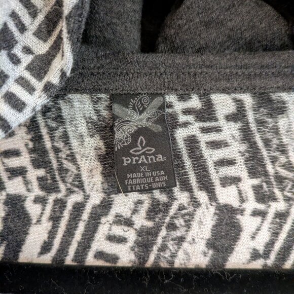 prAna Charcoal Gray Drape-Front Hoodie Wrap - Picture 5 of 5